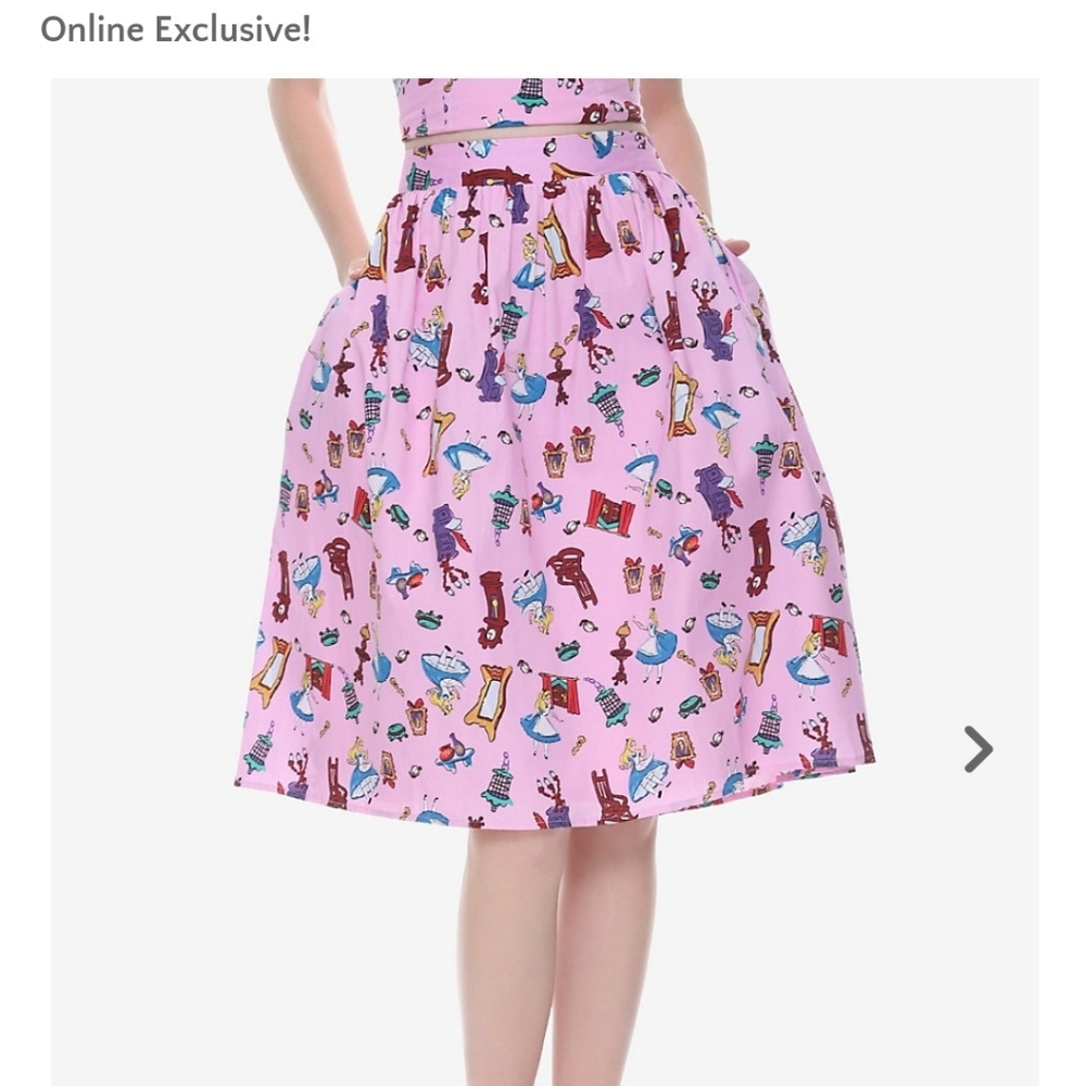 Alice in Wonderland Midi Skirt